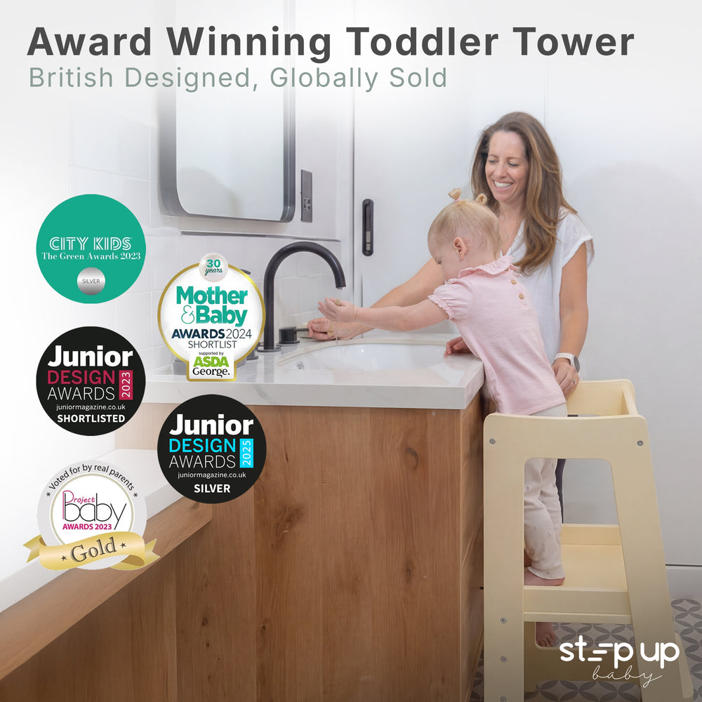 The Toddler Tower with adjustable step