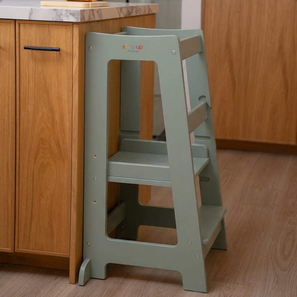 The Toddler Tower with adjustable step